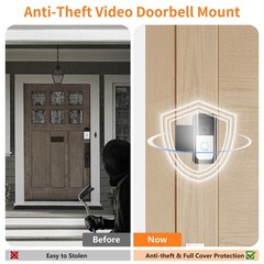Anti-Theft Ring/Camera Video Doorbell Mount, Door Bracket No Drilling
