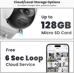5MP Security Cameras Wireless Outdoor,Solar WiFi 360° PTZ Battery Powered，Ip66