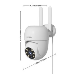 2K Wifi Surveillance Camera Wireless Security PTZ IP Camera Color Night Vision