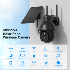 ANRAN 5MP Wireless Security Camera WiFi Solar Battery Powered Outdoor Home Audio